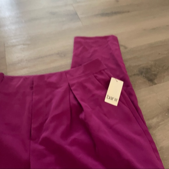 Bar iii pink fuchsia high rise pleated pants new with tags - Picture 6 of 6
